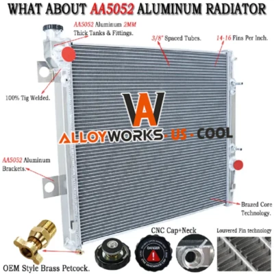 Radiador de aluminio de 3 filas para Toyota 4Runner Lexus GX470 2003-2009 2008 4,7 V8 Foto 1 de 4