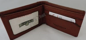 Portafoglio uomo Field & Stream Buxton RFID invecchiato tela e pelle grigio nuovo - Foto 1 di 10