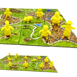 Realistic Meeples (for games like Carcassonne) - Yellow - Picture 1 of 6