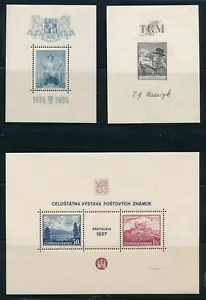 CZECHOSLOVAKIA (1919-38) SEMIS, S/S's & REG ISSUES; ALL MH; 5 COMPL SETS + - Picture 1 of 3