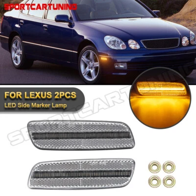 For Toyota Lexus Scion 01-05 IS300 GS300 GS400 LS400LED Bumper Side Marker Light — 第 1/4 张图片