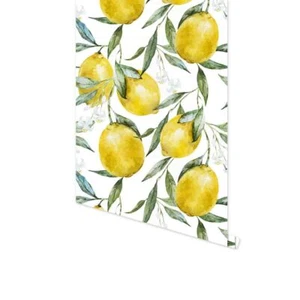 17.7"x118" Lemon Peel and Stick Removable Wallpaper Self-Adhesive Wallpaper 195# - Picture 1 of 12