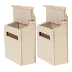 2 Pcs Mini Mailbox Ornament Child Furniture Miniature Cute Room Decor - Picture 1 of 12