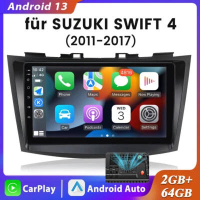 Android 13 2Din Autoradio Bluetooth GPS WiFi DAB für Suzuki Swift 4 2011-2017 - Bild 1 von 4