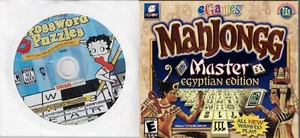 Mahjongg Master Egyptian Edition and Betty Boop Crossword Puzzles Pc New XP - Picture 1 of 2