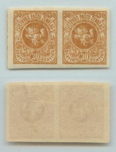 Lithuania 🇱🇹 1919 SC 53 mint imperf pair . g4375 - Picture 1 of 1