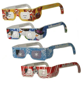 Christmas 3D Glasses - 14 Pair -Children's size by Holiday Eyes - 4 Styles -2025 - Picture 1 of 1