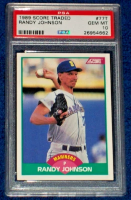 1989 Randy Johnson rookie #77T Score Traded PSA 10 Seattle Mariners - Imagem 1 de 3