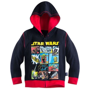 Star Wars Zip Front Hoodie Sweat Shirt Boy Size 7/8 - Picture 1 of 1