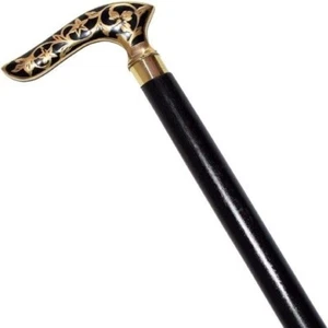 New style Victorian Brass Walking Stick Cane Brass Handle with Black Wooden cane - Picture 1 of 13