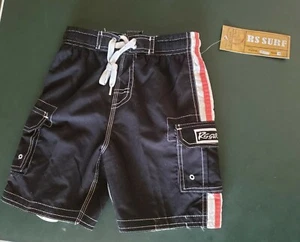 Natación RS Surf Toddler 4t negra con rayas blancas y rojas apagadas - Imagen 1 de 8