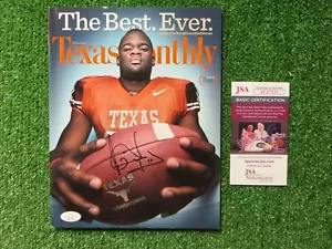 VINCE YOUNG SIGNED TEXAS MONTHLY MAGAZINE TEXAS UT LONGHORNS JSA COA - Picture 1 of 4