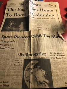 News Review Newspaper Apollo 11 Moon Landing Roseburg Oregon July 21, 1969 - Picture 1 of 3
