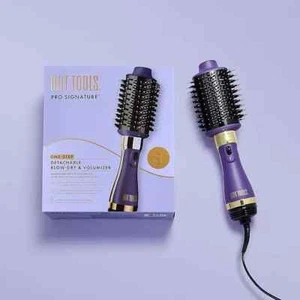 Hot Tools Pro Signature One Step Blow Dry Volumizer Styler Detachable Hairbrush - Picture 1 of 13