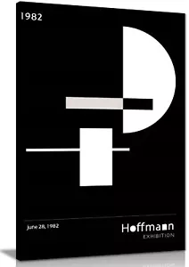 Abstrakte schwarz & weiß geometrische Formen gerahmter Leinwanddruck Wandkunst Wohnkultur - Bild 1 von 6