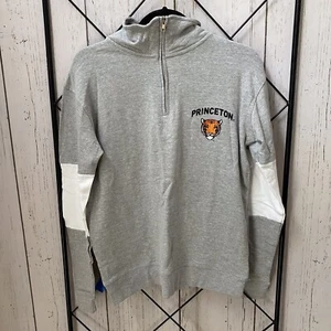 NCAA Princeton Women 1/2 Zip Sweater Small Gray Metallic Tiger - Picture 1 of 6