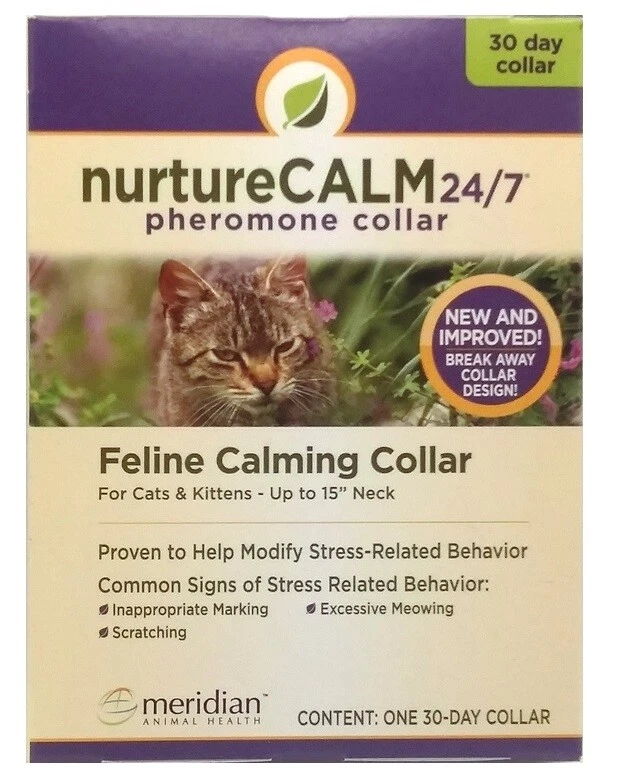 Nurturecalm 24/7 Feline Calming Pheromone Collar Upto 15" Neck Health Care Cat