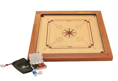87x87cm Plywood Championship Carrom Board with 74x74cm internal playing area - image 1 of 4