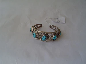 Artist signed Turquoise Bracelet - Picture 1 of 3