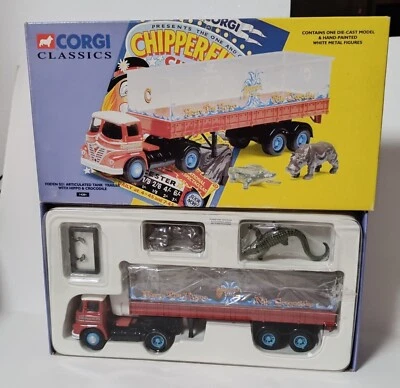 CORGI 1/50 FODEN S21 ARTICULATED TANK TRAILER WITH HIPPO & CROCODILE REF.14201 - Immagine 1 di 2