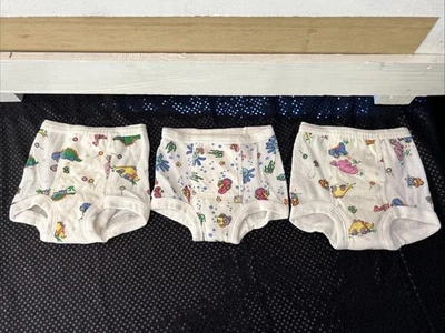 Vtg (3) 4T Baby Dinosaur/Sealife Training Pants Cotton Diaper Underwear By Panda - Image 1 of 4