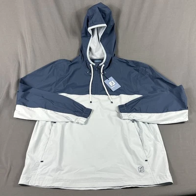 FootJoy Golf Hoodie Jacket Tempo 1/4 Zip Large Denim Sky Polyester NWT MSRP $185 - Image 1 of 4