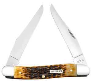 Case xx Messer Muskrat Jig Burnt Amber Bone 51395 Kohlenstoffstahl Taschenmesser - Bild 1 von 3