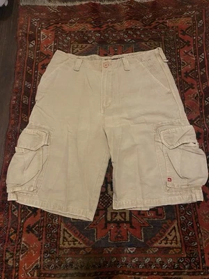 Pantalones Cortos Carga De Colección Y2K 2000s Quicksilver Para Hombres 33 Sueltos Peso Pesado Skate Surf Foto 1 de 4