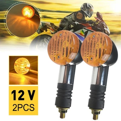 For Honda Shadow VLX VT750 600 VT1100 LED Motorcycle Turn Signals Lights Chrome - Imagem 1 de 4