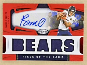 2025 Panini Certified Rome Odunze Piece of the Game patch auto RED /35 Bears - Picture 1 of 2