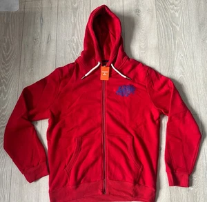 Superdry Neu Kapuzenpullover normale Passform 2XL für Herren rot mit Reißverschluss UVP 54,99 £ - Bild 1 von 5