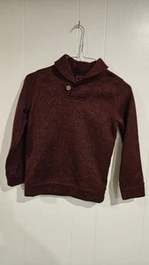 Boys Sonoma Red And Black Pullover Collared Sweater Size 7 - Picture 1 of 5