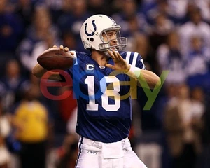 Peyton Manning Throwing Action Indianapolis Colts 8x10 NFL Football Photo - Picture 1 of 1