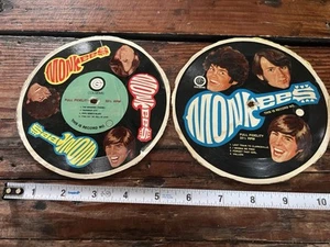 2 Vintage Monkees Colgems Cardboard Records for display only - Picture 1 of 8