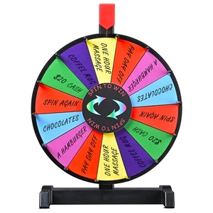 WinSpin 12" Editable Color Prize Wheel 14 Slots Wheel for Tradeshow Carnival - Picture 1 of 9