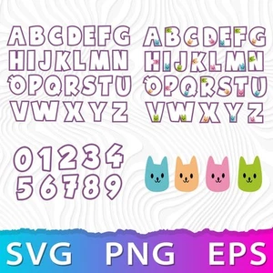 Gabby Dollhouse Alphabet SVG, Gabby Dollhouse Font SVG, SVG for Cricut - Imagen 1 de 6