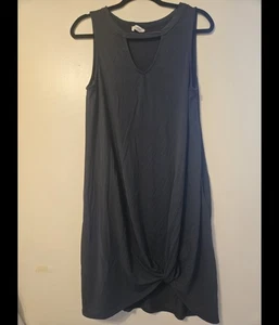 Promesa Size M Modal Super Soft Classic Black Tank Dress Made In USA Casual - Picture 1 of 12