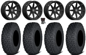 Valor V01 14" Wheels Black 27" Coyote Tires Can-Am Maverick X3 - Picture 1 of 5