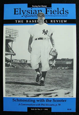 1994 ELYSIAN FIELDS QUARTERLY BASEBALL JOURNAL - PHIL RIZZUTO INTERVIEW - Image 1 of 2