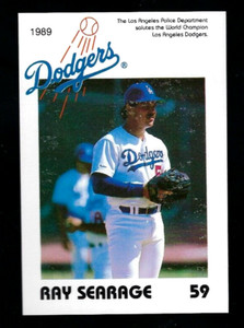 1989 L. A. Police Dept. card #59 - RAY SEARAGE - Los Angeles Dodgers