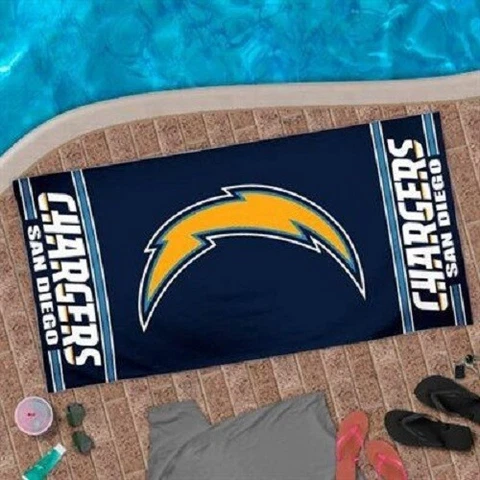 NFL San Diego Chargers Retro McArthur Fiber Reactive 30" X 60" Beach Pool Towel Cover