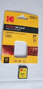Kodak 128GB 90 MB/s Class 10 SD UHS-I U1 V10 SDXS Full HD Flash Memory Card - Picture 1 of 2