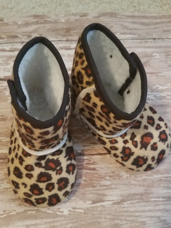 Botas de bebé leopardo - Botas de guepardo - Botas de bebé niña 12-18 meses Foto 1 de 2