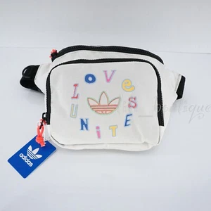 NWT Adidas Originals Unisex Love Unites Pride Sport Hip Pack Waist Bag Lt Grey - Picture 1 of 9