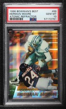 1996 Bowman's Best Atomic Refractor Herman Moore #69 PSA 10 GEM MT
