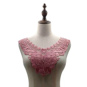 Lace Embroidered Applique Collar Trim Flower Neckline Scrapbooking Sewing NEW/US - Picture 1 of 43