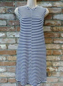 NEXT BNWT Ladies casual jersey tunic dress navy nautical stripe spring summer - Picture 1 of 6