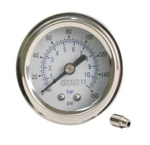 Viair 90084 Motorcycle Air Suspension Gauge 160 PSI Pressure w/ 1/8 OD Fitting - Picture 1 of 1