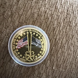 New For 2024 “Patron Saint Of The USA “Saint Michael” Gold Collectible Coin - Picture 1 of 8