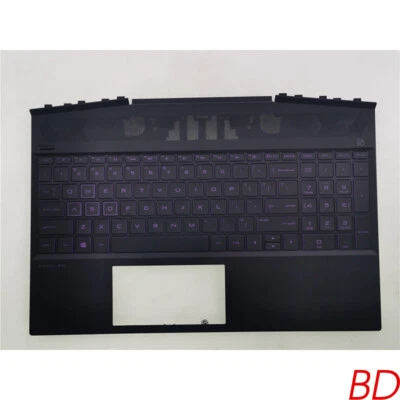 For HP Pavilion 15-DK TPN-C141 Palmrest W/ Backlit Keyboard L57596-001 Purple - Image 1 of 3